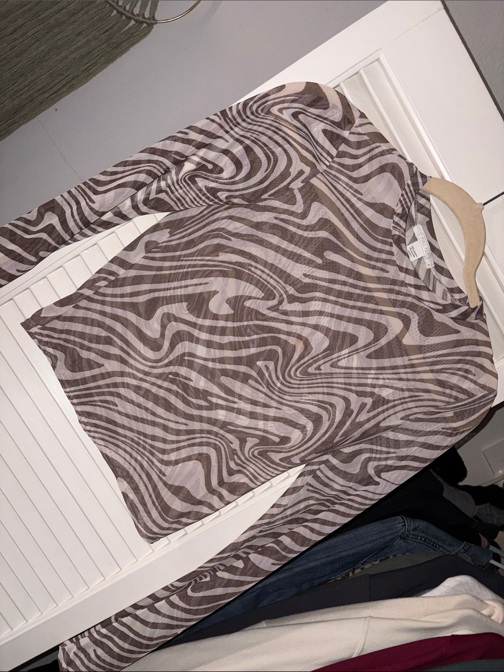 Mesh Long Sleeve Top